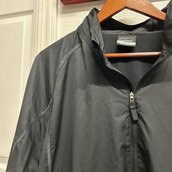 Nike Jacket Mens Large Black Dri-Fit Full Zip Windbreaker Gorpcore Y2K Stitch - Picture 3 of 15